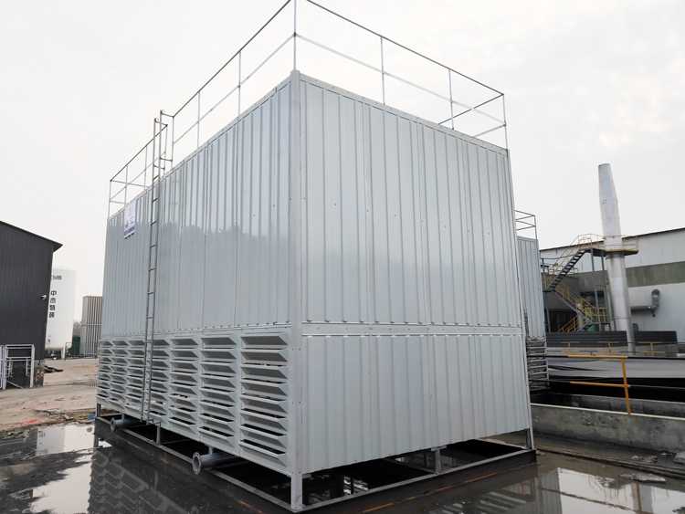 三門峽銅廠300T兩臺方形逆流式玻璃鋼冷卻塔