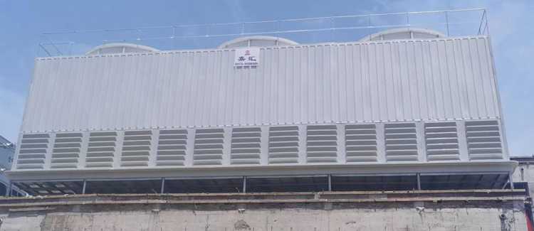 葉縣三臺方形逆流式并聯(lián)式冷卻塔500T